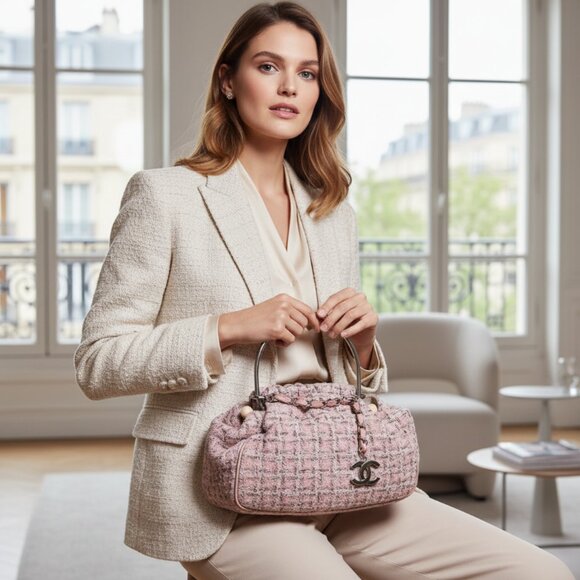 Chanel Tweed Boucle Top Handle Bag - Picture 5 of 16